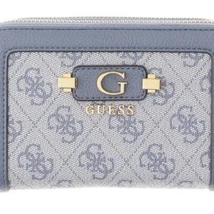 GUESS LINDSEY SLG MED DOUBLE ZIP - SLATE LOGO
