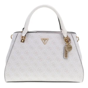 GUESS NOELLE II LUXURY SATCHEL - BONE LOGO