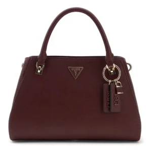 GUESS NOELLE II LUXURY SATCHEL - BURGUNDY