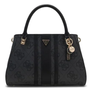 GUESS NOELLE II LUXURY SATCHEL - COAL LOGO