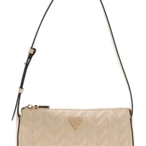 GUESS STACEY MINI SHOULDER BAG - LIGHT BEIGE