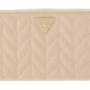 GUESS STACEY SLG LARGE ZIP AROUND - LIGHT BEIGE