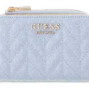 GUESS STACEY SLG ZIP ARND CARD CASE - LIGHT BLUE
