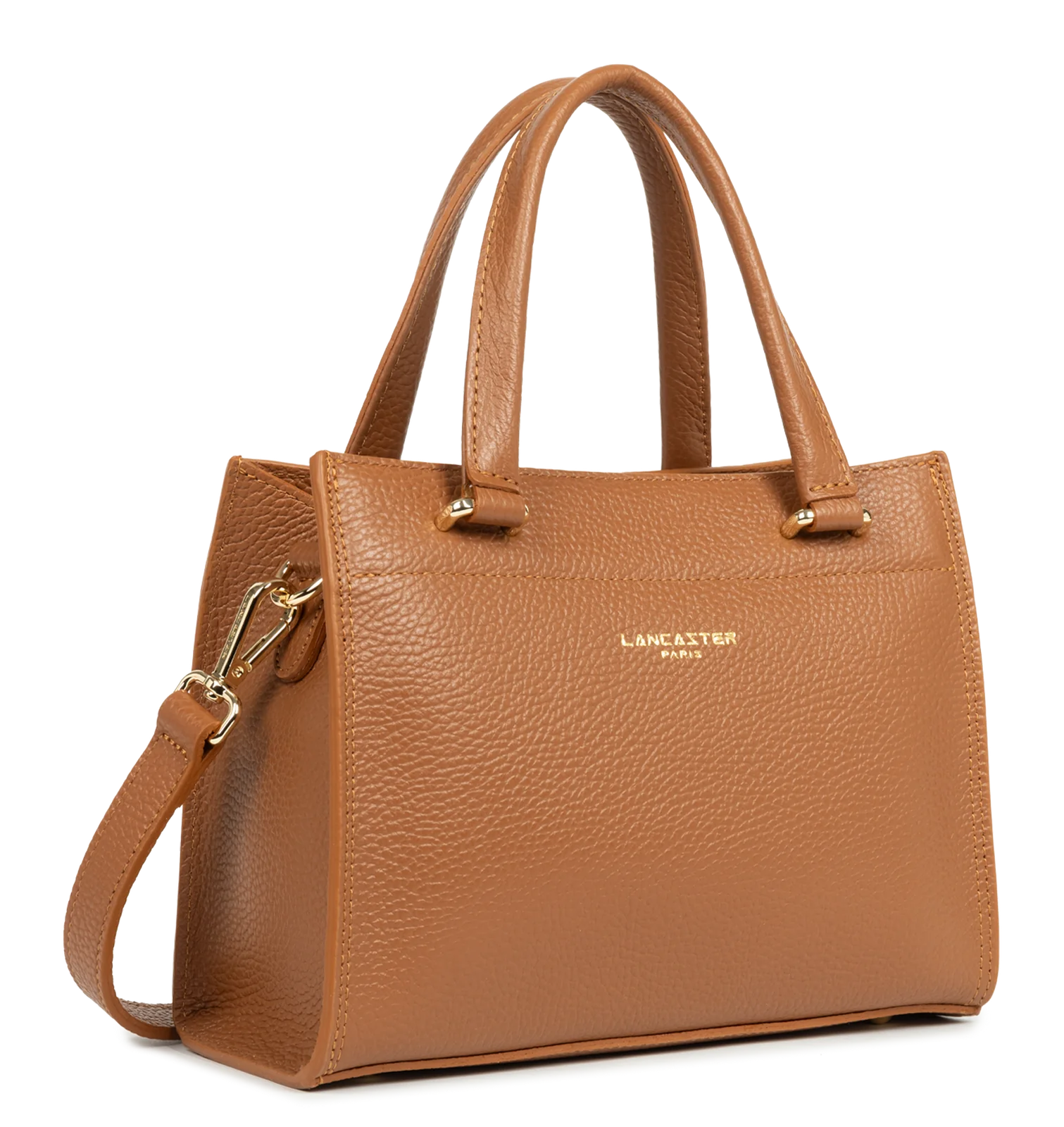 Petit sac à main - Foulonné Double DAILY - Camel - In - Orange – Image 2