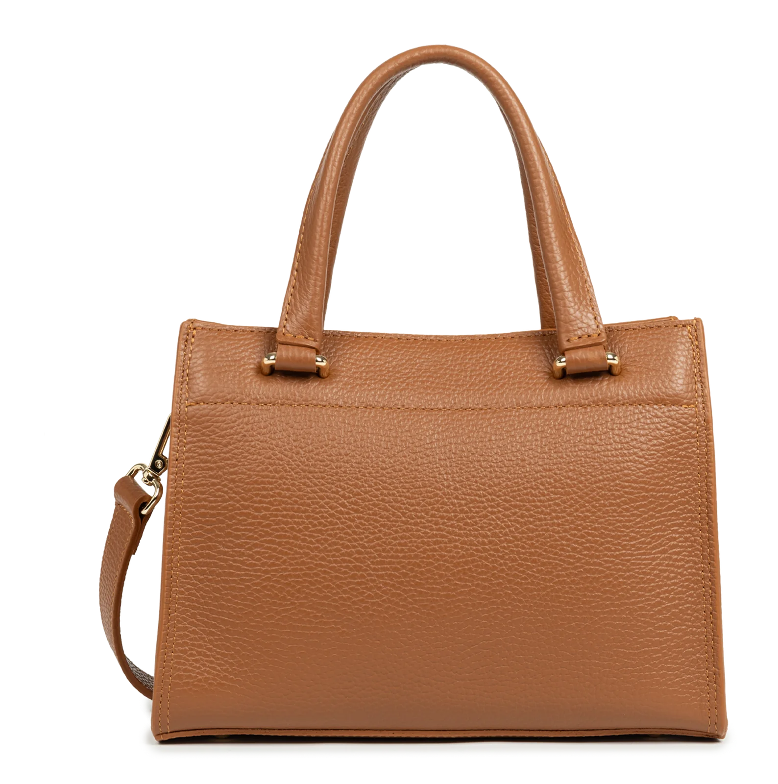 Petit sac à main - Foulonné Double DAILY - Camel - In - Orange – Image 3