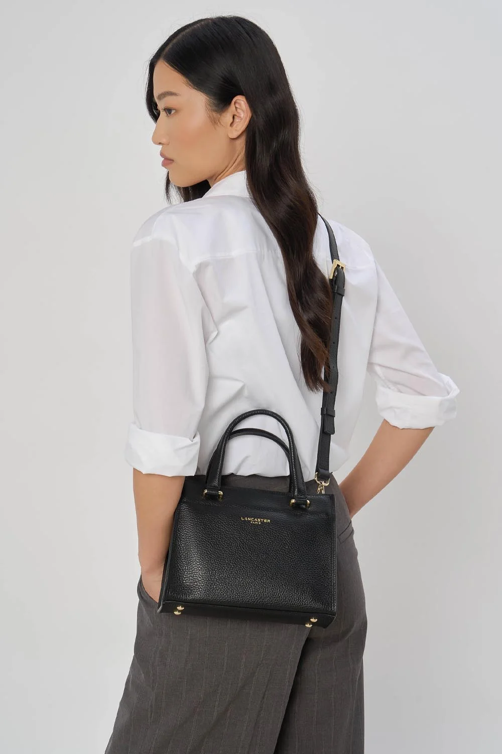 Petit sac à main - Foulonné Double DAILY - Noir - In - Nude – Image 5