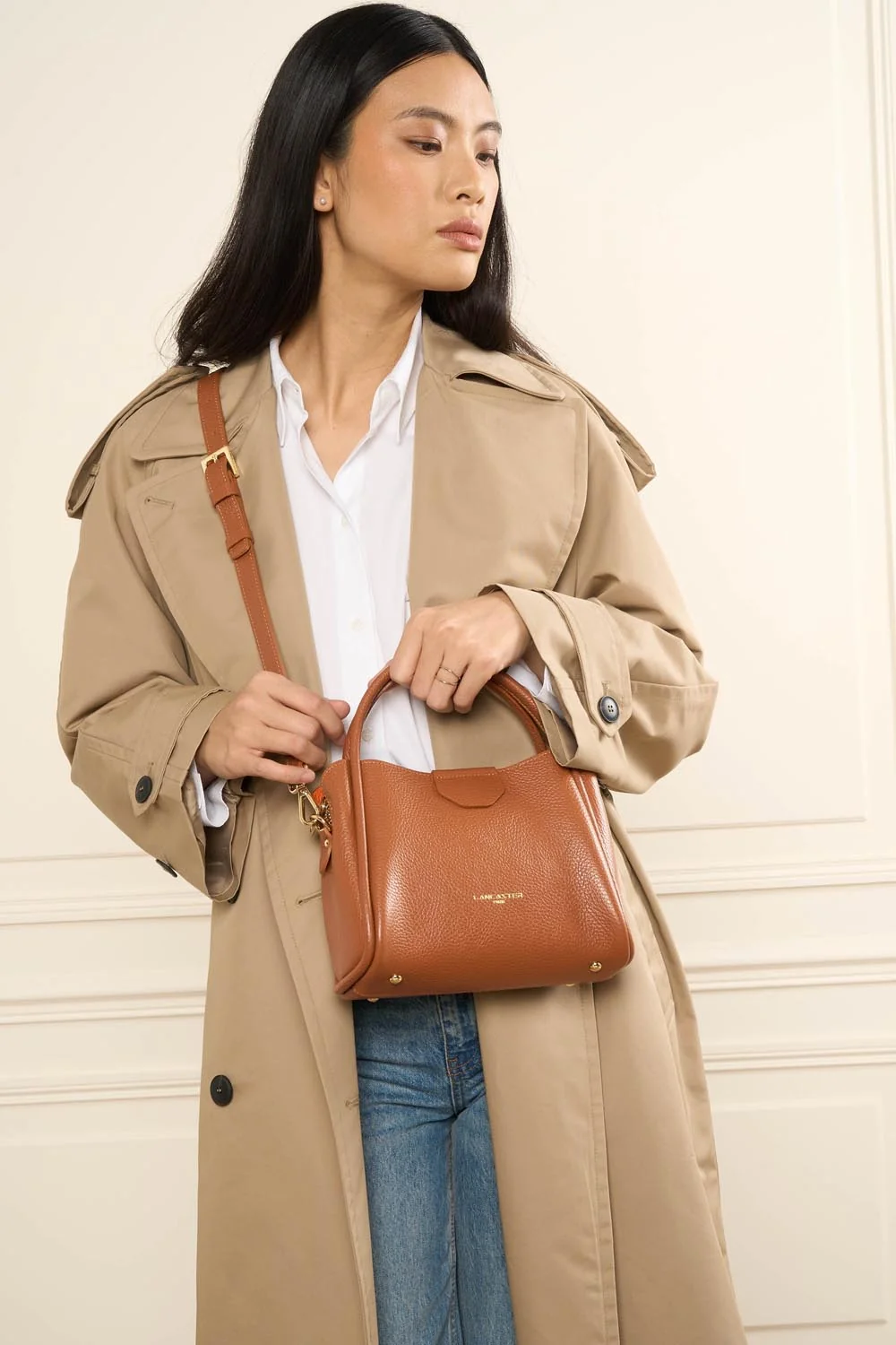 Petit sac à main - Ida Double - Camel - In - Orange – Image 5