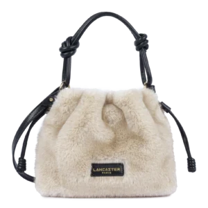 Petit sac besace - Moumoute - Ecru - Noir