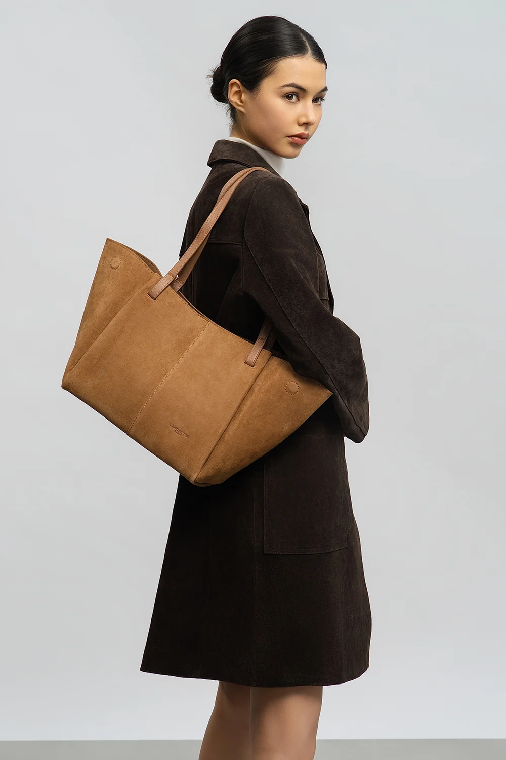 Sac cabas épaule - Suède - Camel – Image 6